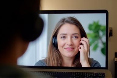 Person receiving online coaching